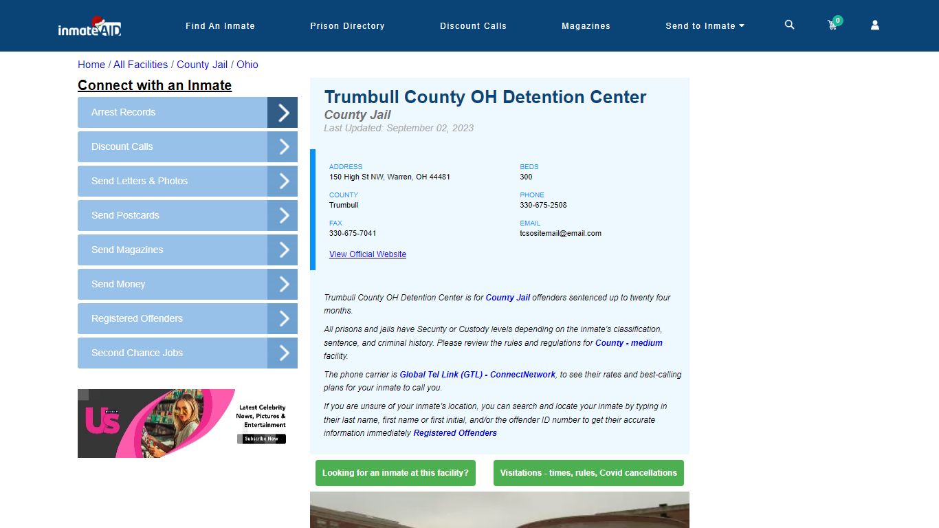 Trumbull County OH Detention Center - Inmate Locator - Warren, OH
